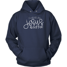 Load image into Gallery viewer, Fueled by Jesus &amp; Coffee- shirts and hoodie - Adoration Apparel | Christian Shirts, Hats, for Women, Men and Toddlers