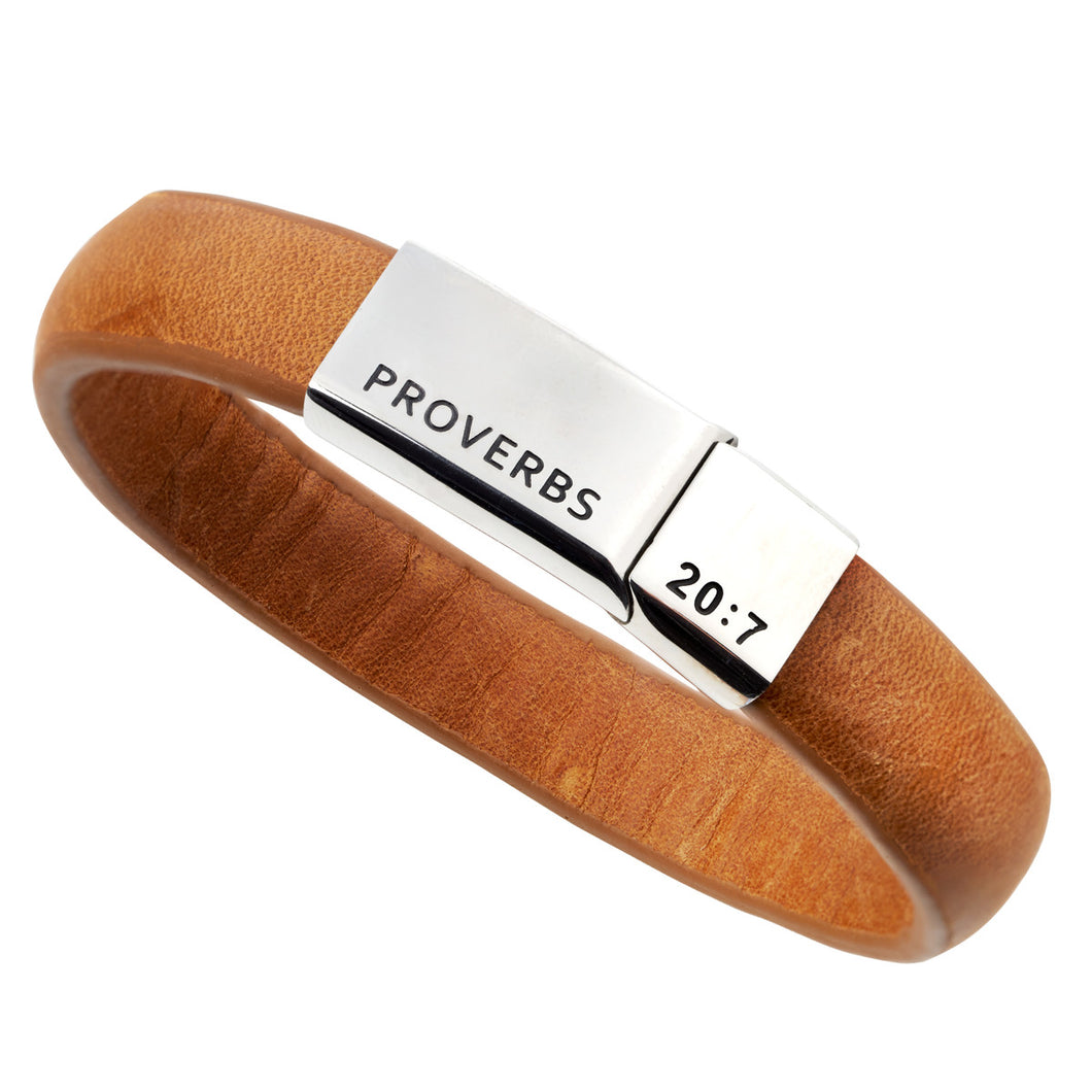 Righteous Man Leather Bracelet - Adoration Apparel | Christian Shirts, Hats, for Women, Men and Toddlers