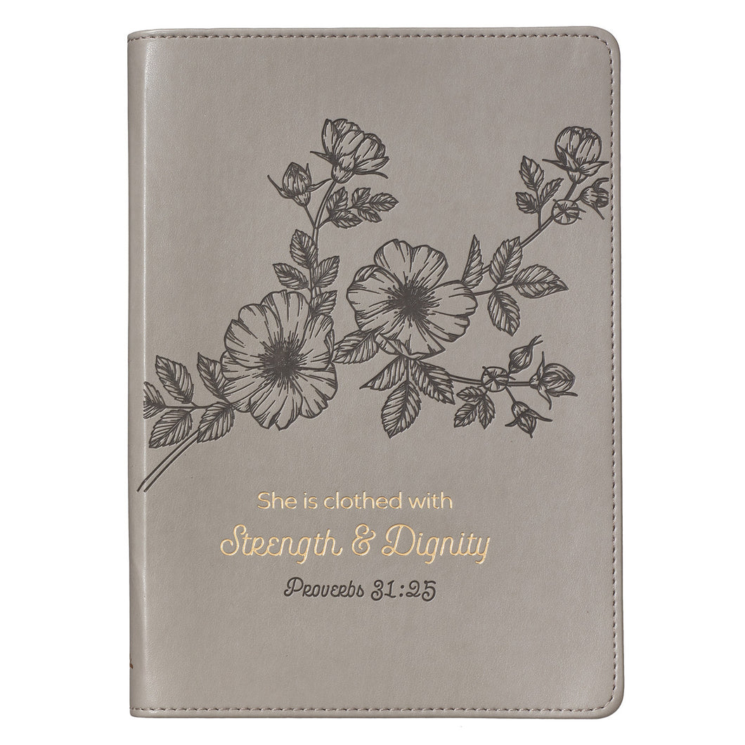 Luxleather Strength & Dignity Journal- Proverbs 31:25 - Adoration Apparel | Christian Shirts, Hats, for Women, Men and Toddlers