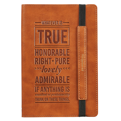 LuxLeather Whatever Is True Bullet Journal - Adoration Apparel | Christian Shirts, Hats, for Women, Men and Toddlers