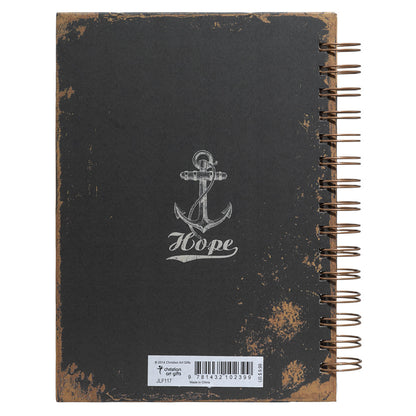 Hope As An Anchor Large Hardcover Wirebound Journal - Adoration Apparel | Christian Shirts, Hats, for Women, Men and Toddlers