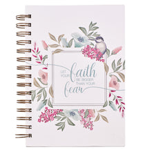 Load image into Gallery viewer, Let Your Faith Be Bigger Hardcover Wire Bound Journal - Adoration Apparel | Christian Shirts, Hats, for Women, Men and Toddlers