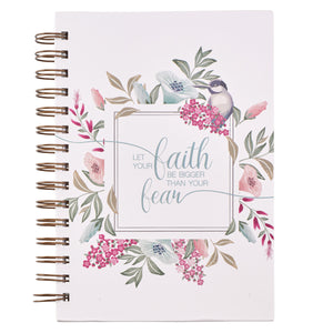 Let Your Faith Be Bigger Hardcover Wire Bound Journal - Adoration Apparel | Christian Shirts, Hats, for Women, Men and Toddlers