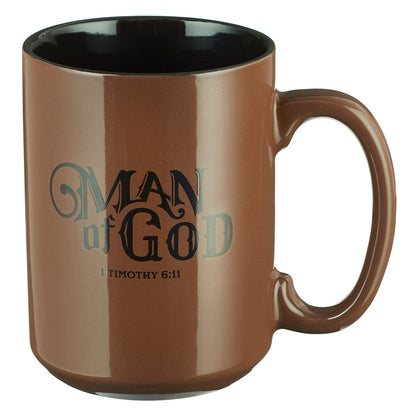 Man of God Coffee Mug- 1 Timothy 6:11 - Adoration Apparel | Christian Shirts, Hats, for Women, Men and Toddlers