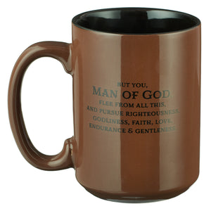 Man of God Coffee Mug- 1 Timothy 6:11 - Adoration Apparel | Christian Shirts, Hats, for Women, Men and Toddlers
