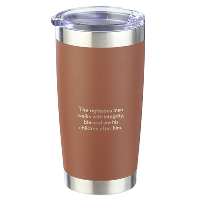 Stainless Steel Righteous Man Travel Mug - Adoration Apparel | Christian Shirts, Hats, for Women, Men and Toddlers