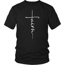 Load image into Gallery viewer, Faith Cross Shirts, Tank and Hoodies - Adoration Apparel | Christian Shirts, Hats, for Women, Men and Toddlers