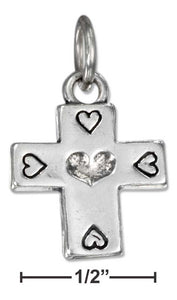 Sterling Silver Cross Charm - Adoration Apparel | Christian Shirts, Hats, for Women, Men and Toddlers